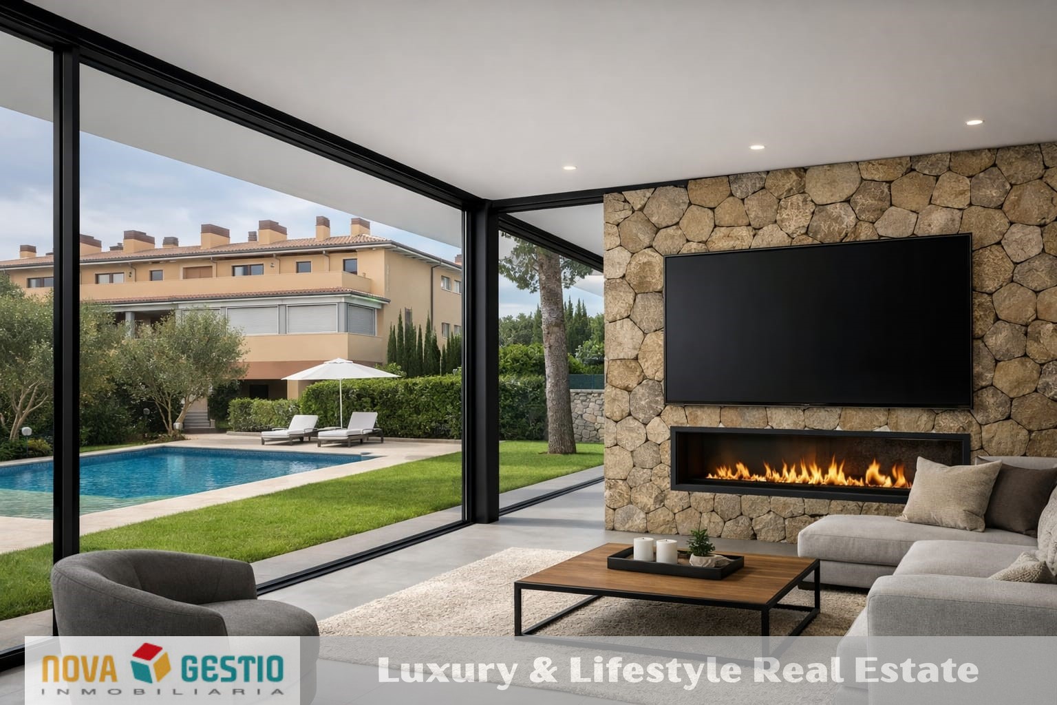 Chalet de lujo con piscina a estrenar en Bunyola : : CH1929BU-VES